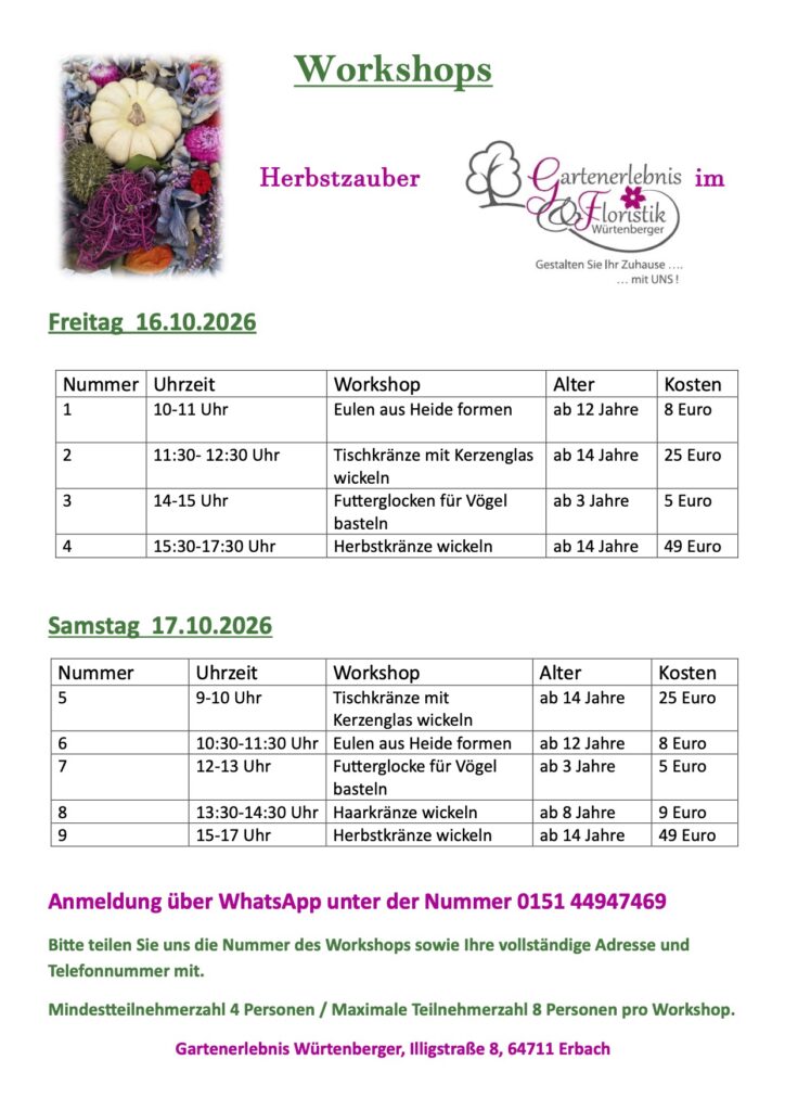 Workshops